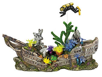 Produktbild von Nobby Aqua Ornaments Schiffswrack mit Taucher