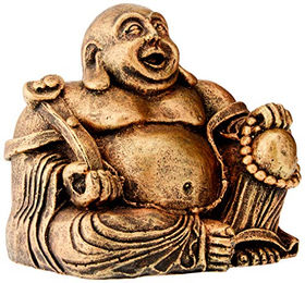 Nobby Aquariendeko Buddha goldfarben – Bild 1 von 9