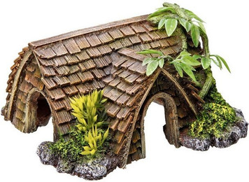 Produktbild von Nobby Aquariendeko Häuschen mit Pflanzen
