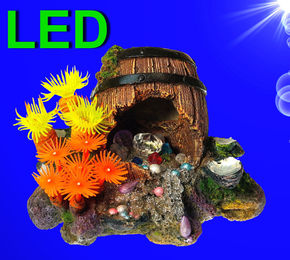 Produktbild von Nobby Aquariendekoration Schatztruhe mit LED