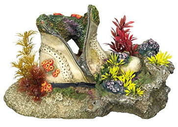 Produktbild von Nobby Aquariendekoration Schuh mit Korallen und Pflanzen