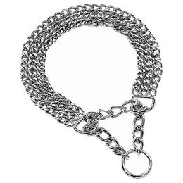 Produktbild von Nobby dreireihiges Würgehalsband für Hunde, Chrom, 40 cm