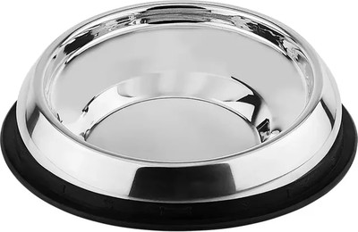 Produktbild von Nobby Edelstahlnapf Flachschnauzer mit Gummiring Ø 19 cm - 0,27 l