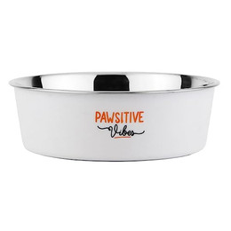 Produktbild von Nobby Edelstahlnapf Fusion rutschfest weiß Ø 20 cm - 1,8 l