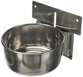 Produktbild von Nobby Edelstahlnapf mit Befestigungsplatte - 500 ml