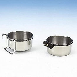 Produktbild von Nobby Edelstahlnapf mit Befestigungsring und Schraube - 0,6 l