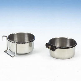 Produktbild von Nobby Edelstahlnapf mit Befestigungsring und Schraube 15 cm - 0,9 l