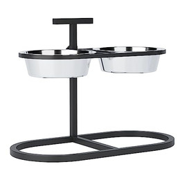 Produktbild von Nobby Futterbar CALME verstellbar mit 2 Edelstahlnäpfen - 2,8 l