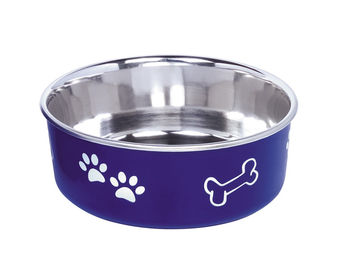 Produktbild von Nobby Futternapf Edelstahlnapf Fusion rutschfest blau - 0,94 l