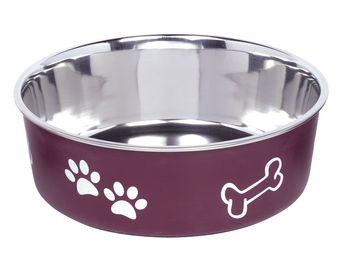 Produktbild von Nobby Futternapf Edelstahlnapf Fusion rutschfest rot - 1,8 l