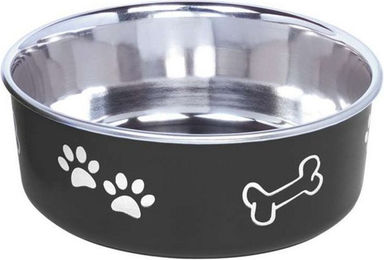 Produktbild von Nobby Futternapf Edelstahlnapf Fusion rutschfest schwarz