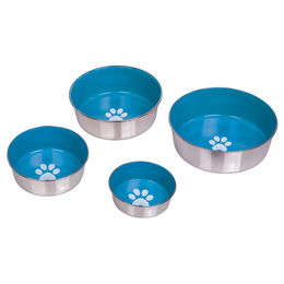 Produktbild von Nobby Futternapf Edelstahlnapf Heavy Paw rutschfest hellblau - 0,95 l