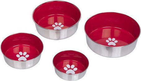 Produktbild von Nobby Futternapf Edelstahlnapf Heavy Paw rutschfest rot
