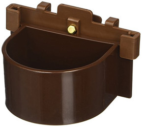 Produktbild von Nobby Futternapf Papageiennapf oval braun mit Halterung