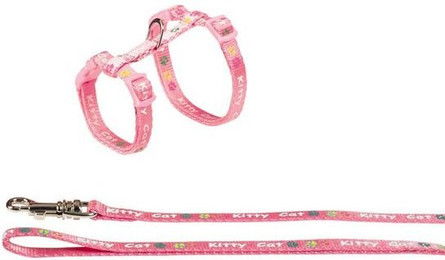 Produktbild von Nobby Garnitur "Kitty Cat" rosa Katzen-Halsband mit Leine