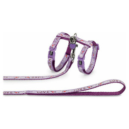 Produktbild von Nobby Garnitur Love Katzen-Halsband und Geschirr