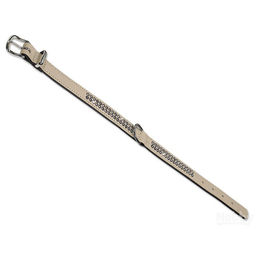 Produktbild von Nobby Halsband Crystal zweireihig sand/schwarz - 47 cm