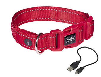 Produktbild von Nobby Halsband Flash Mesh rot Größe M-L