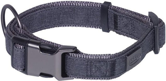 Produktbild von Nobby Halsband Linen Deluxe schwarz/grau - 1 Stk.