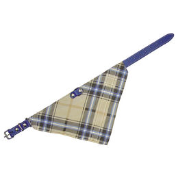 Produktbild von Nobby Halsband mit Tuch blau/beige - 45 cm