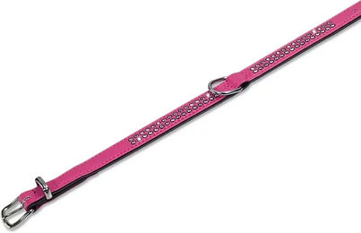 Produktbild von Nobby Hunde-Halsband Crystal zweireihig fuchsia/schwarz