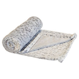 Nobby Hunde Hundedecke Fleece Plaid Lorik leopard grau, Maße: 100 x 70 cm – Bild 1 von 2