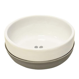 Produktbild von Nobby Hunde Keramik-Napf Sabit weiß/grau, Maße: 18 x 7 cm