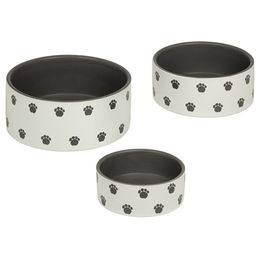 Nobby Hunde Keramiknapf PATA creme grau Ø 12 cm - 250 ml – Bild 1 von 8