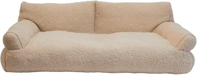 Nobby Hunde Komfort Plüschsofa Classic Teddy beige – Bild 1 von 4
