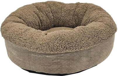 Produktbild von Nobby Hunde Komfortbett Donut Teddy taupe, Maße: Ø 50 x 22 cm