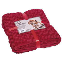 Produktbild von Nobby Hundedecke Fleece Plaid Super Soft rot Größe M