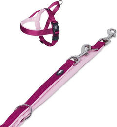 Produktbild von Nobby Hundegeschirr und Leine Set Classic Preno himbeere L