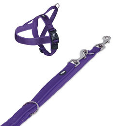 Produktbild von Nobby Hundegeschirr und Leine Set Classic Preno lila L
