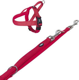Produktbild von Nobby Hundegeschirr und Leine Set Classic Preno rot M-L