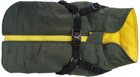 Produktbild von Nobby Hundemantel Sobak 2 in 1 oliv-gelb 20 cm