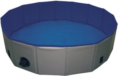Produktbild von Nobby Hundepool mit Abdeckung grau/blau
