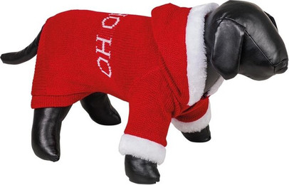 Produktbild von Nobby Hundepullover Santa Robe rot/weiß