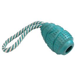 Produktbild von Nobby Hundespielzeug Jumper mit Seil aus Vollgummi grün - 27 cm