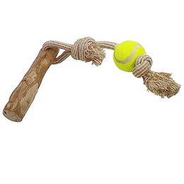 Produktbild von Nobby Hundespielzeug Kaffeeholz mit Seil Größe L - 56 cm