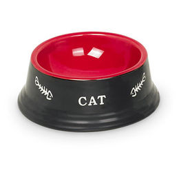 Produktbild von Nobby Katzen Keramiknapf Cat schwarz/rot - 1 Stk.