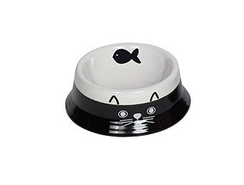 Produktbild von Nobby Katzen Keramiknapf Face schwarz/weiß - 140 ml