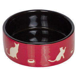 Produktbild von Nobby Katzen Keramiknapf Shape rot/schwarz