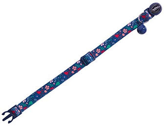 Produktbild von Nobby Katzenhalsband Flower Dark Blue - 1 Stk.