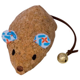 Produktbild von Nobby Katzenspielzeug Kork Maus mit Catnip blau - 19 cm