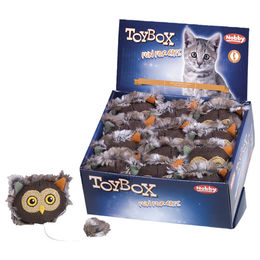 Produktbild von Nobby Katzenspielzeug Plüsch Eule zum Aufziehen - 10 cm