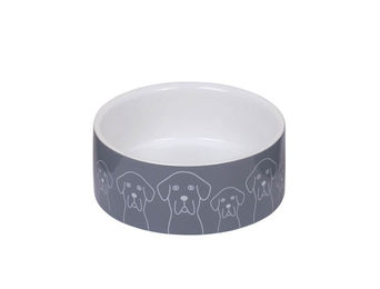 Produktbild von Nobby Keramik Napf Dogs weiß Ø 12 x 4,5 cm - 0,25 l
