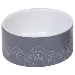 Produktbild von Nobby Keramik Napf Dogs weiß Ø 18 x 7 cm - 1,1 l