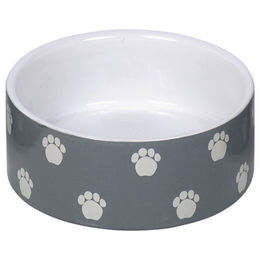 Produktbild von Nobby Keramik Napf Pata grau-weiß 250 ml Ø12 cm - 0,25 l