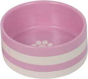 Produktbild von Nobby Keramik Napf Strio rosa/creme - 0,6 l