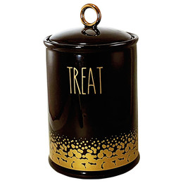 Produktbild von Nobby Keramik Snackbehälter Treat gold/schwarz - 0,85 l